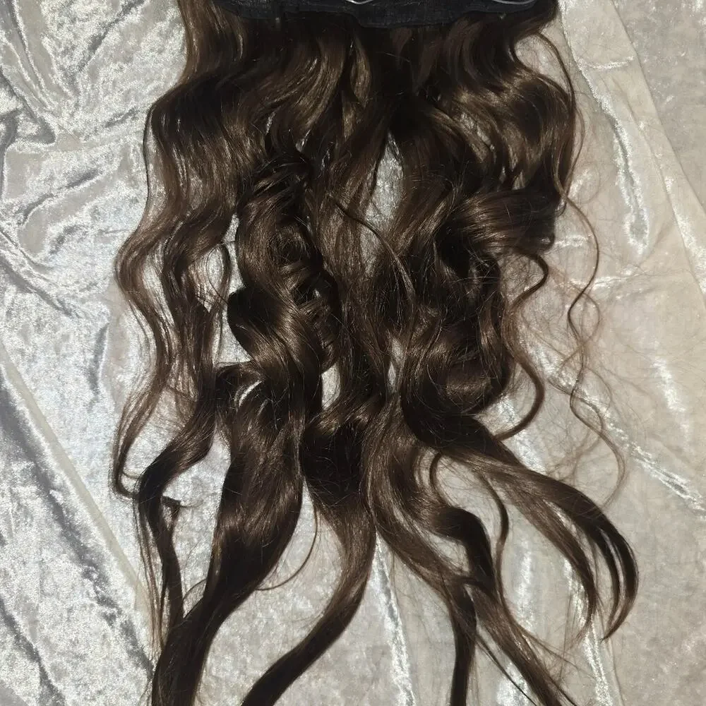 Brown long headband extension (Synthetic Wavy)